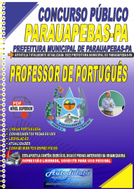 Apostila Digital Concurso Prefeitura de Parauapebas - PA 2022 Professor de Portugus