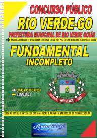 Apostila Impressa Concurso Prefeitura Rio Verde 2024 Fundamental Incompleto