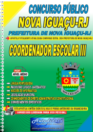 Apostila Digital Concurso Nova Iguaçu - RJ 2024 Coordenador Escolar lll