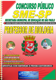 Apostila Impressa Concurso SME - SP 2022 Professor de Biologia
