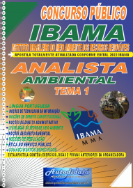 Apostila Impressa Concurso IBAMA  - 2019 - Analista Ambiental TEMA I
