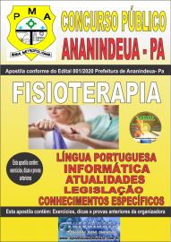 Apostila Impressa Concurso Pblico Prefeitura de Ananindeua - PA 2020 rea Fisioterapia