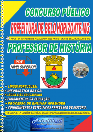 Apostila digital Prefeitura de Belo Holorizonte SMED 2023 - PROFESSOR DE HISTRIA