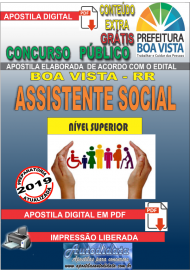Apostila Digital BOA VISTA/RR 2019 - Assistente social