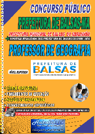Apostila Impressa Concurso Pblico Prefeitura de Balsas - MA 2020 Professor de Geografia