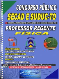 Apostila digital concurso da SEDUC-TO 2023 - Professor Regente FSICA