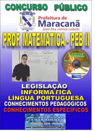 Apostila Impressa MARACAN/PA 2019 - Professor Anos Finais  Peb II Matemtica