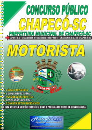 Apostila Impressa Concurso Prefeitura de Chapecó - SC 2022 Motorista