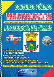 Apostila digital Prefeitura de Belo Holorizonte SMED 2023 - PROFESSOR DE ARTES