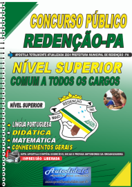 Apostila impressa concurso Prefeitura de Redenco-PA 2024 - A todos os Cargos de Nvel Superior