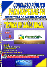 Apostila digital concurso da Prefeitura de Parauapebas 2023 - TÉCNICO EM SAÚDE BUCAL 