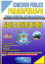 Apostila Digital Concurso Câmera Municipal de Parauapebas - PA 2022 Analista de Controle Interno