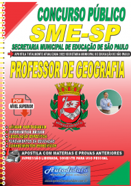 Apostila Digital Concurso SME - SP 2022 Professor de Geografia