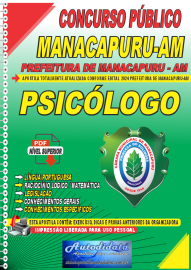 Apostila Digital Concurso Prefeitura de Manacapuru - AM 2024 Psiclogo