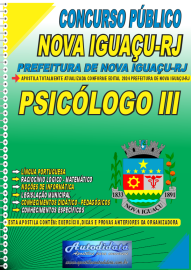 Apostila Impressa Concurso Nova Iguau - RJ 2024 Psiclogo lll
