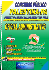 Apostila Digital Concurso Palestina - PA 2024 Oficial Administrativo