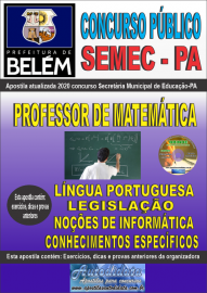 Apostila Impressa Concurso Pblico SEMEC - PA 2020 Professor de Matemtica