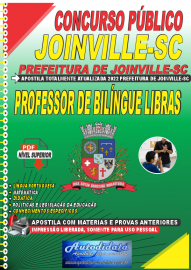 Apostila Digital Concurso Prefeitura de Joinville - SC 2022 Professor de Bilngue Libras