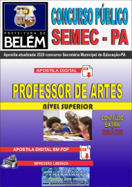 Apostila Digital Concurso Pblico SEMEC - PA 2020 Professor de Artes