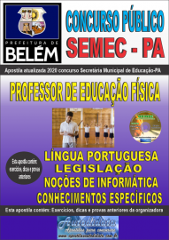 Apostila Impressa Concurso Público SEMEC - PA 2020 Professor de Educação Física