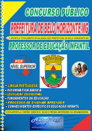 Apostila digital Prefeitura de Belo Holorizonte SMED 2023 - Professor de Educao Infantil