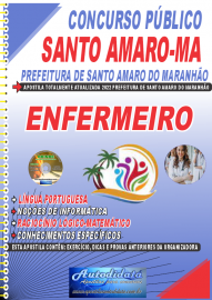 Apostila Impressa Concurso Santo Amaro-MA 2022 Enfermeiro