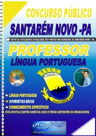 Apostila Impressa Concurso Pblico Prefeitura de Santarm Novo - PA 2021 Professor de Lngua Portuguesa
