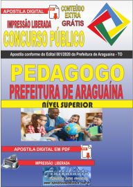Apostila Digital Concurso Pblico Prefeitura Araguana - TO 2020 rea Pedagogo