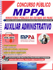 Apostila Impressa concurso MPPA 2019  Auxiliar Administrativo