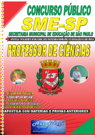 Apostila Impressa Concurso SME - SP 2022 Professor de Cincias