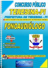Apostila Digital Concurso Prefeitura de Teresina - PI 2024 Fonoaudilogo