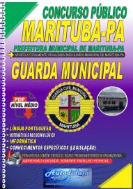 Apostila Digital Concurso Público Prefeitura de  Marituba - PA 2020  Guarda Municipal