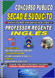 Apostila digital concurso da SEDUC-TO 2023 - Professor Regente Lngua Estrangeira INGLS