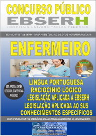 Apostila Impressa Concurso EBSERH - 2019 Enfermeiro