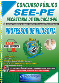 Apostila Digital Concurso SEE-PE Secretaria de Educao do Estado de Pernambuco 2021 Professor de Filosofia