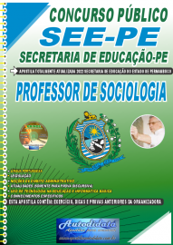 Apostila Impressa Concurso SEE-PE Secretaria de Educação do Estado de Pernambuco 2021 Professor de Sociologia