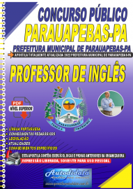 Apostila Digital Concurso Prefeitura de Parauapebas - PA 2022 Professor de Inglês