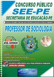 Apostila Digital Concurso SEE-PE Secretaria de Educação do Estado de Pernambuco 2021 Professor de Sociologia