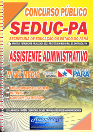Apostila Digital Concurso SEDUC - PA 2024 Assistente Administrativo