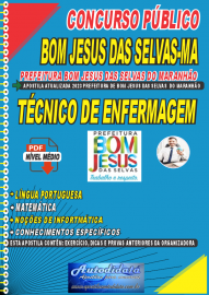 Apostila digital concurso Prefeitura Municipal de Bom Jesus das Selvas-MA 2023 – Técnico de Enfermagem