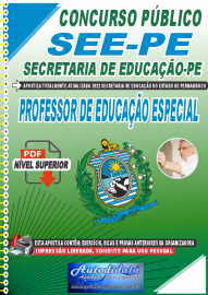Apostila Digital Concurso SEE-PE Secretaria de Educação do Estado de Pernambuco 2021 Professor de Educação Especial
