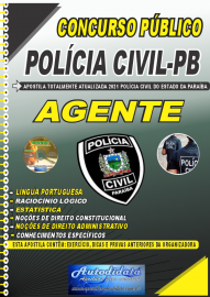 Apostila Impressa Polícia Civil-PB 2021 Agente Investigador