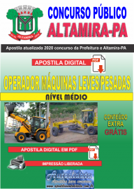 Apostila Digital Concurso Prefeitura de Altamira - PA 2020 - Operador Mquinas Leves/Pesadas