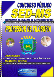 Apostila Impressa Concurso Secetaria de Educação - SED - MS 2022 Professor de Filosofia