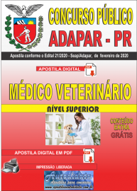 Apostila Digital Concurso Pblico Adapar - PR 2020 Mdico Veterinrio