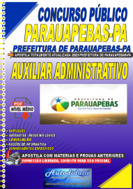 Apostila digital concurso da Prefeitura de Parauapebas 2023 - Auxiliar Administrativo