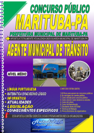 Apostila Impressa Concurso Público Prefeitura de  Marituba - PA 2020 Agente de Trânsito
