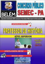 Apostila Digital Concurso Pblico SEMEC - PA 2020 Professor de Histria