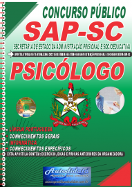Apostila Impressa Concurso Secretaria de Estado da Administração Prisional e Socioeducativa - SAP-SC 2022 Psicólogo