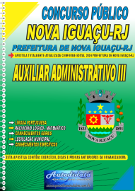 Apostila Impressa Concurso Nova Iguau - RJ 2024 Auxiliar Administrativo lll